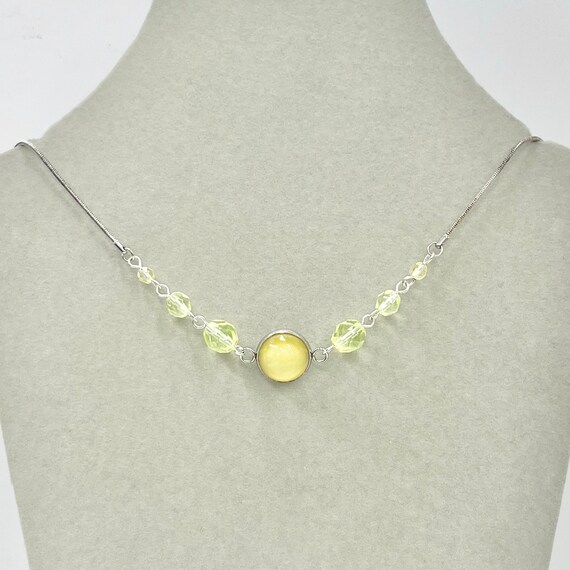Collier Vintage Bohème En Strass De Verre Tchèque - Multirangs Avec Détails Jaunes