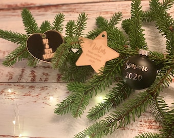 Christmas Tree Pendant Heart | Christmas tree pendant | personalized Christmas ball | Christmas Decorations | Christmas ornament