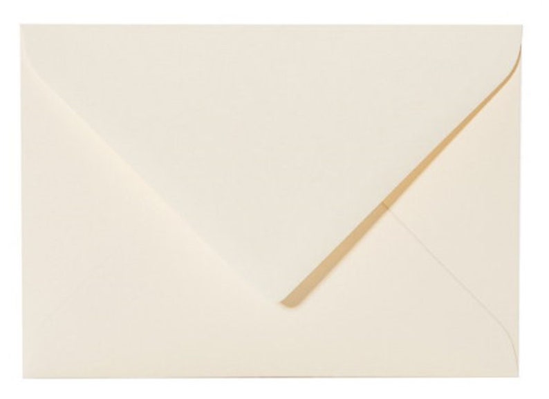 Briefumschlag DIN C6, 25 Stück Zartcreme