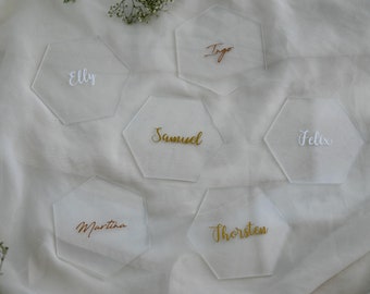 Place map made of acrylic | Printed acrylic glass | Wedding stationery | Place card | transparent | noble |