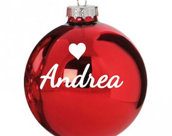 personalized Christmas bauble red | Christmas Tree Pendant | Christmas tree pendant | Individualized Christmas Ball | Gift tags