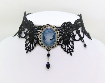 Veste En Velours Noir, Dentelle Et Manches Ballons, Gothique Victorien Darkinlove P 17674