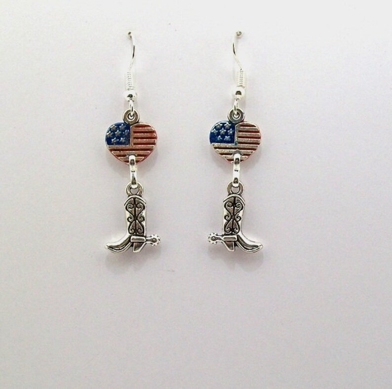 blue pearl country dance style cowboy hats Earrings cowgirl
