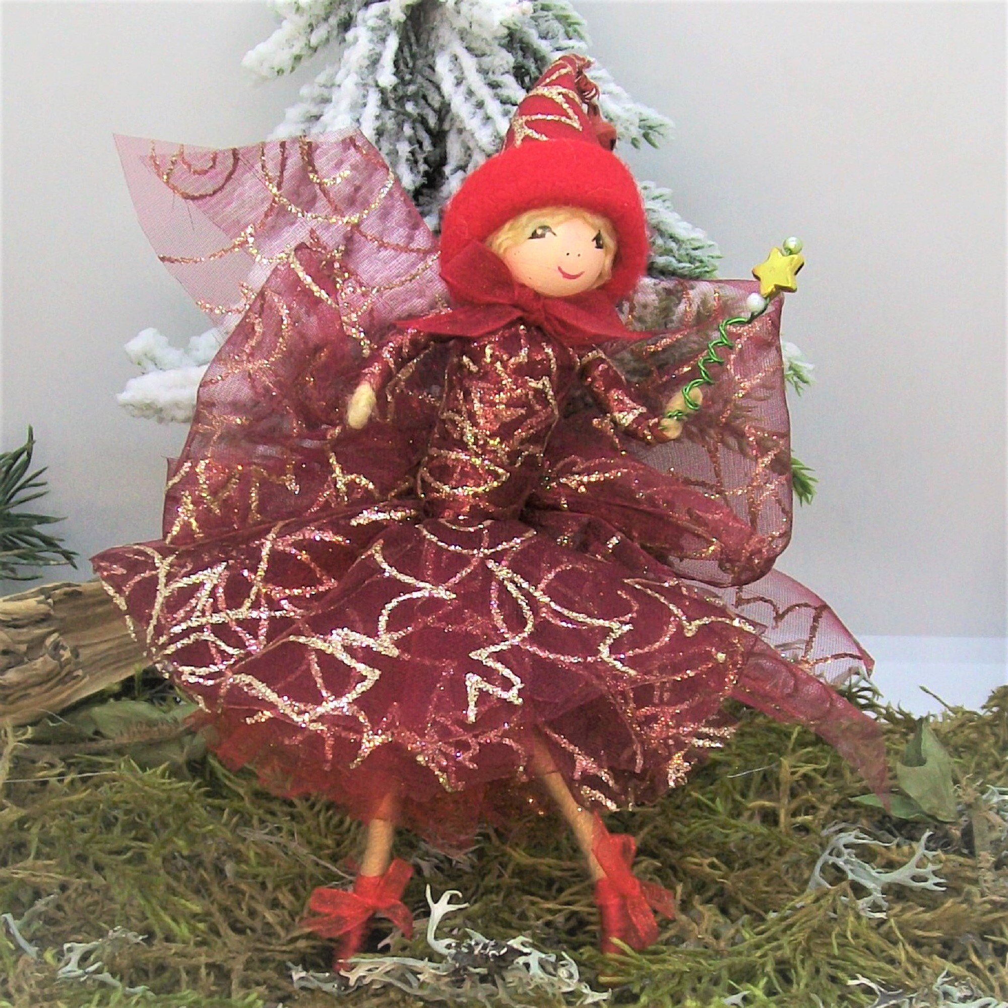 Fée , Lutins Lutin , Elfes, Petit Lutin Des Bois, Lutine Rouge,