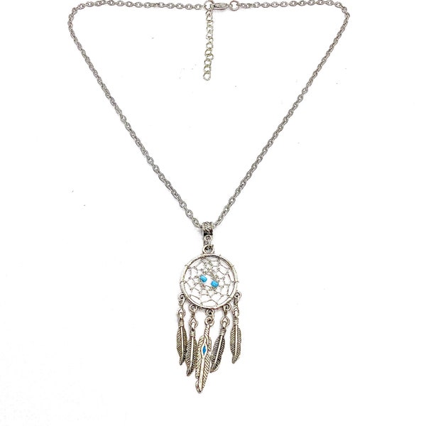 Collier capteur de rêve,dreamcatcher, Amérindien ,bohème