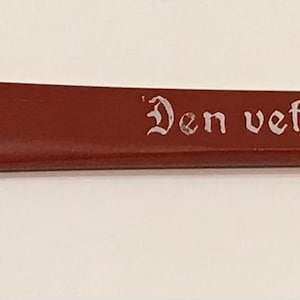 Handpainted Norwegian Wooden Shoe Horn: Folk Art Saying (58cm)