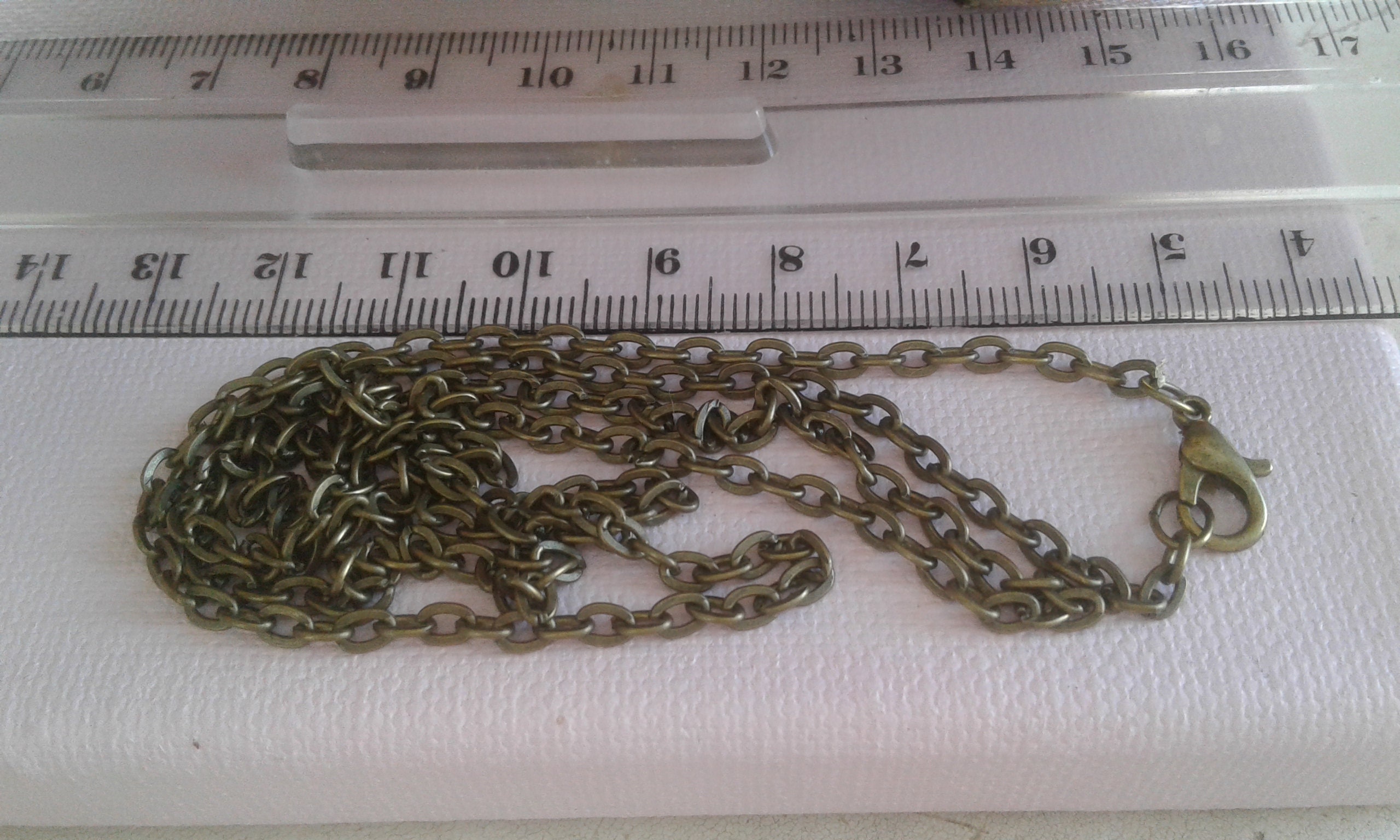 70cm 28inch brass brass forcat chain with musket clasp