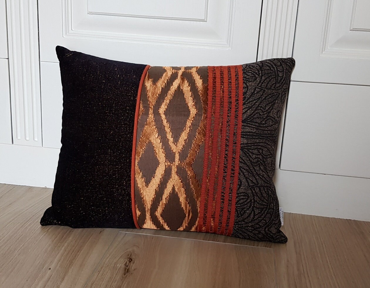 Coussins Velours Brique