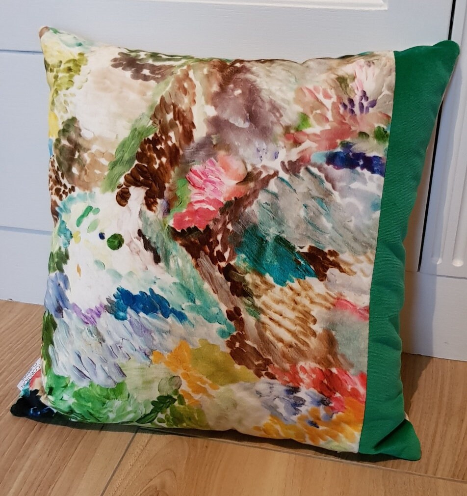 Coussin Velours Aquarelle