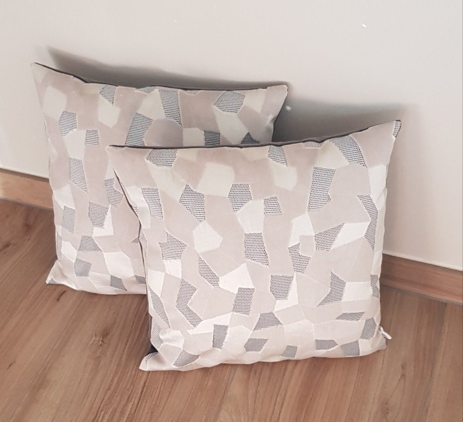 Coussin Velours Gris