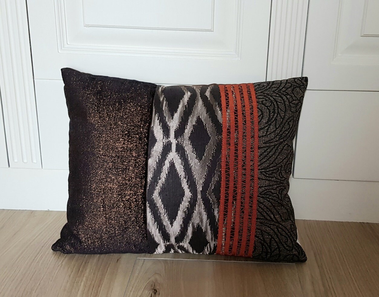 Coussin Cuivre et Marron