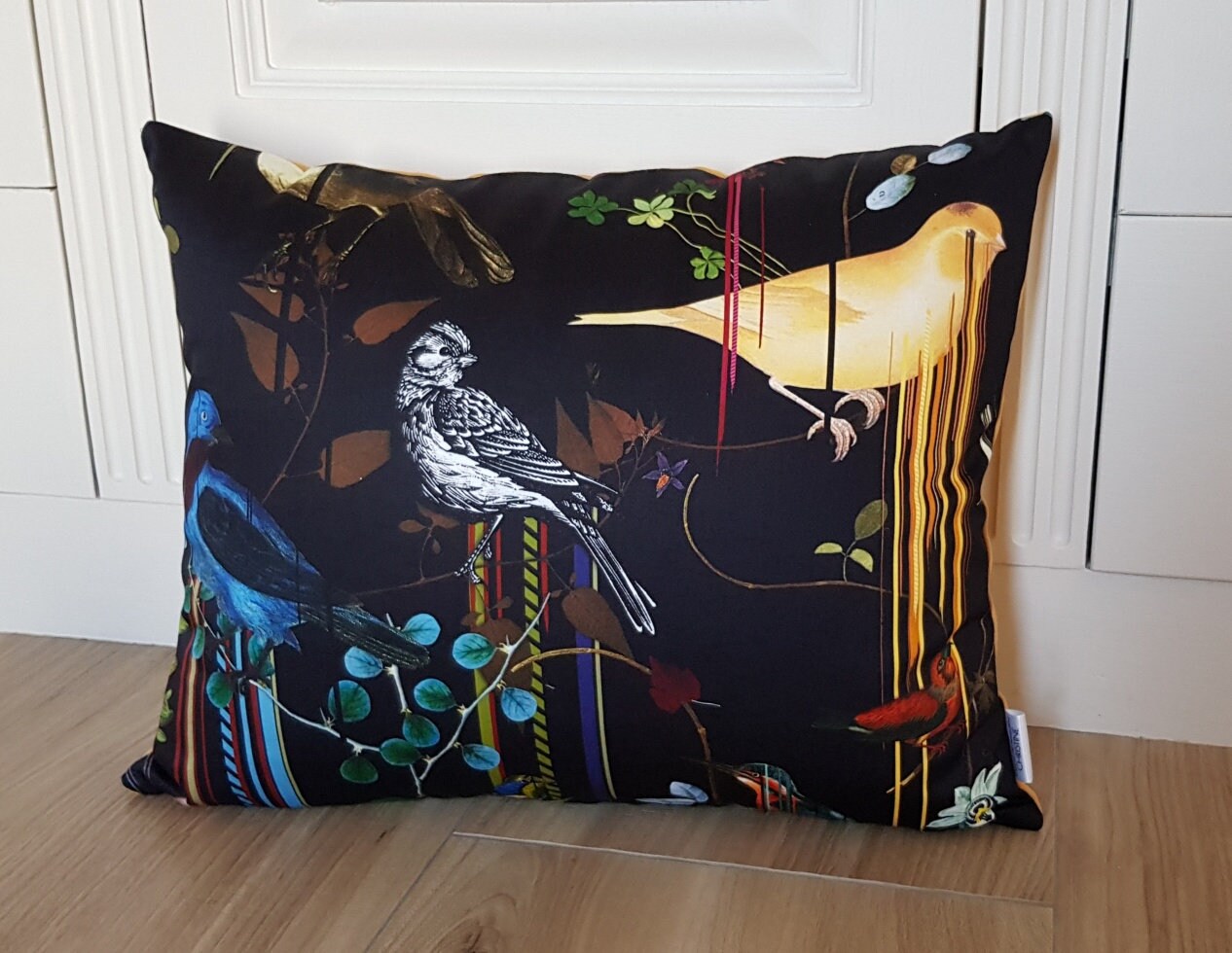 Coussin C. Lacroix Rectangle Motifs Oiseaux