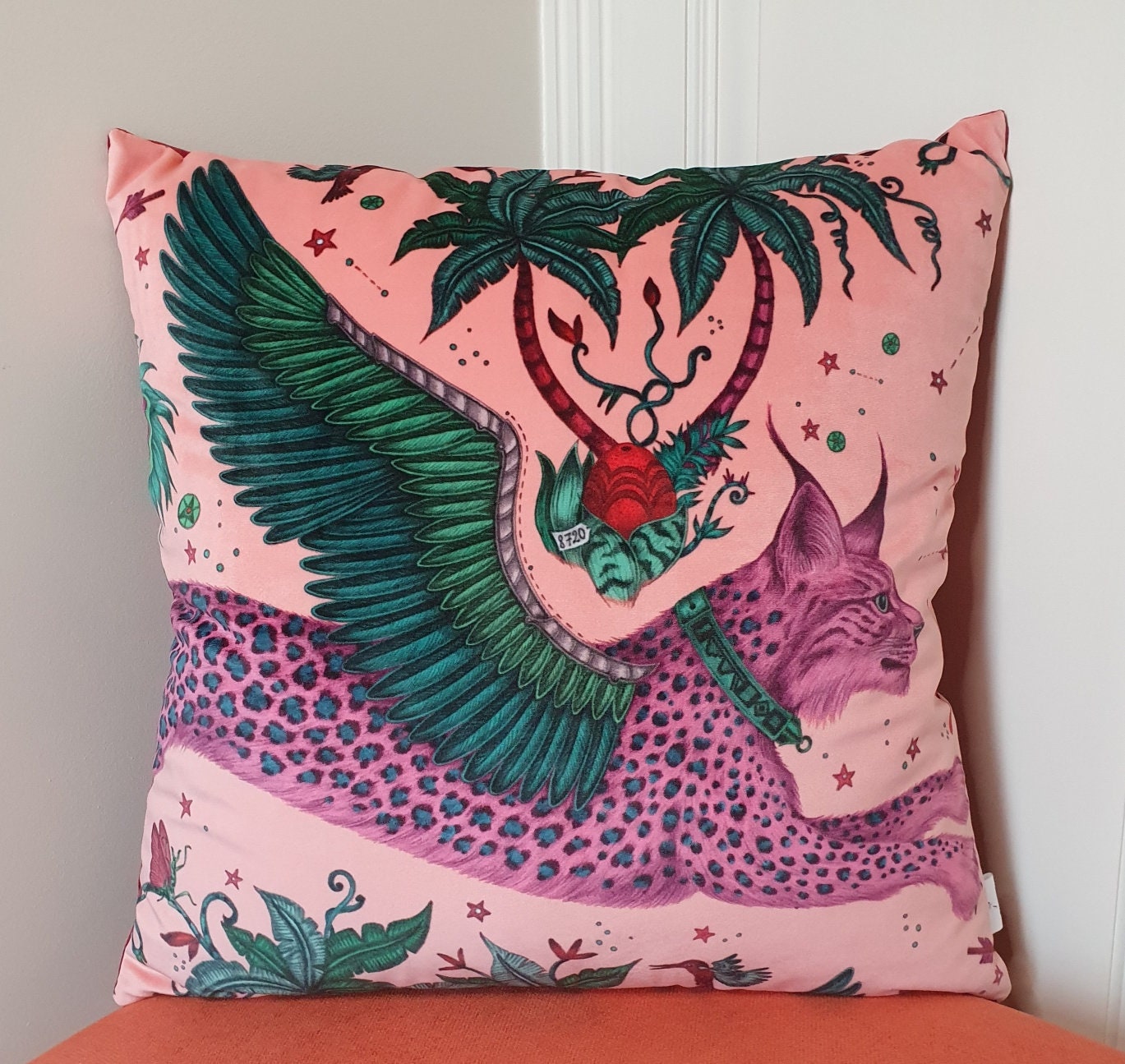 Coussin Velours Carré Chat