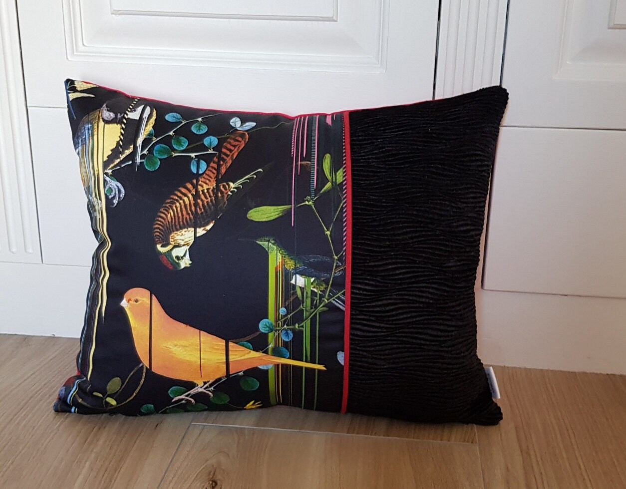 Coussin Oiseau Tropical
