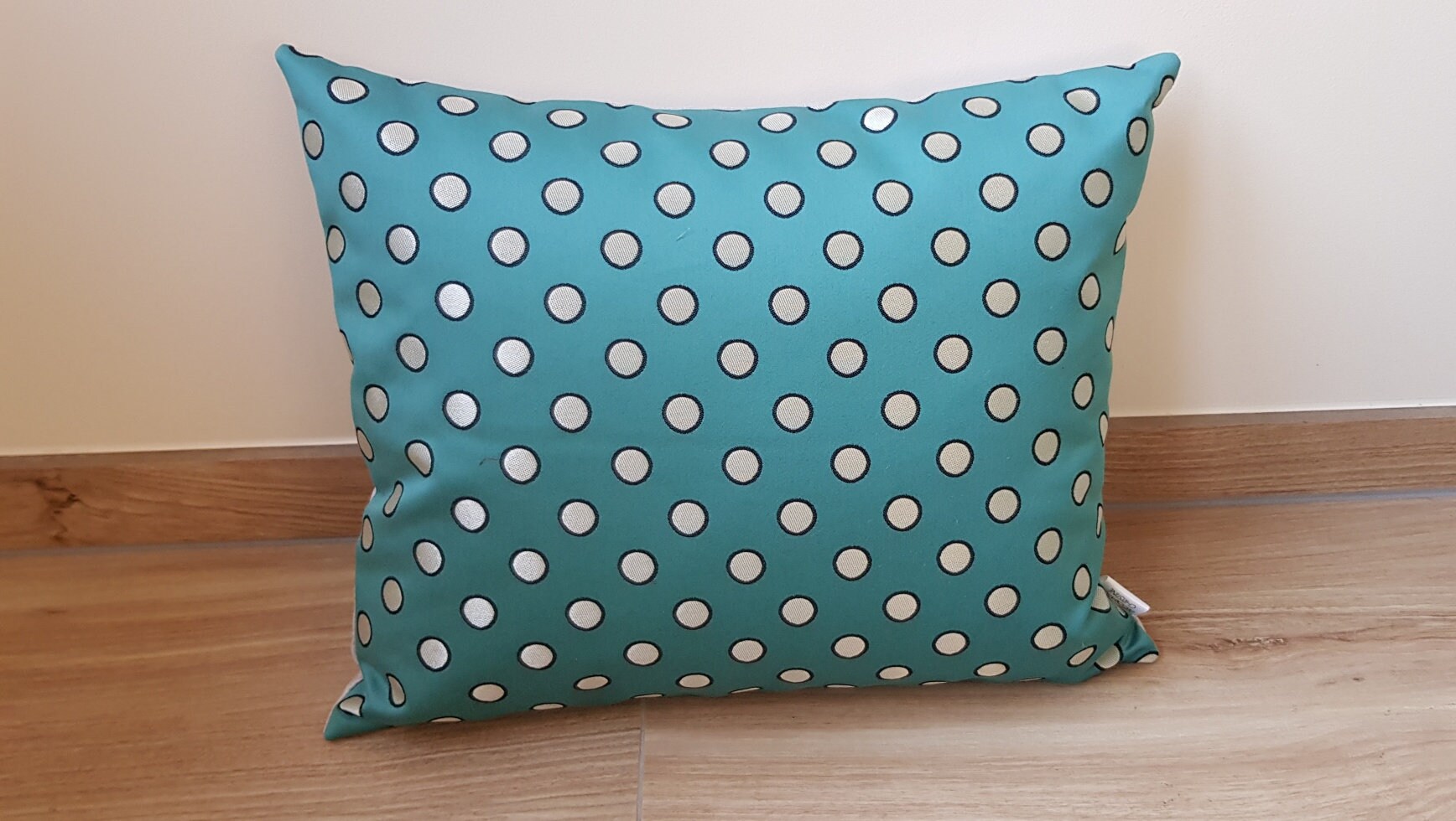 Coussin à Pois Turquoise
