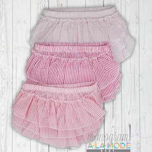 Baby Girl Seersucker Ruffled Bottom