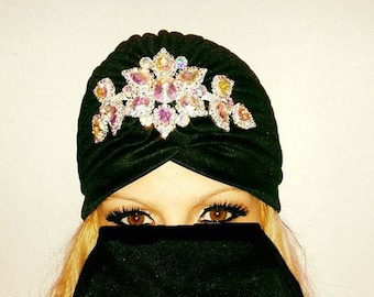Turban for women,Turban hat,Hair Turban,Rhinestone Swarovski
