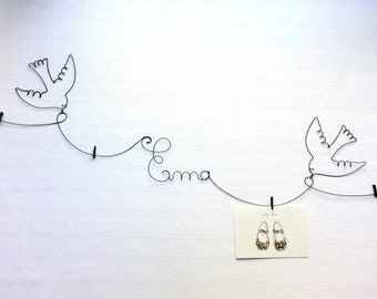 Garland first name, writing wire, first name wire, wall decoration wire, gift birth, gift baptism