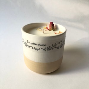 Bougie à message, bougie 3 en 1 : bougie gobelet en céramique réutilisable petit mot cadeau image 3
