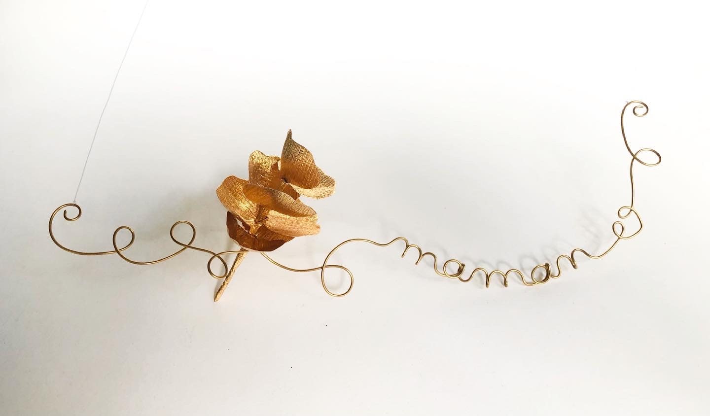 Petit Mot à Suspendre Mobile Poétique Fleur Suspendre