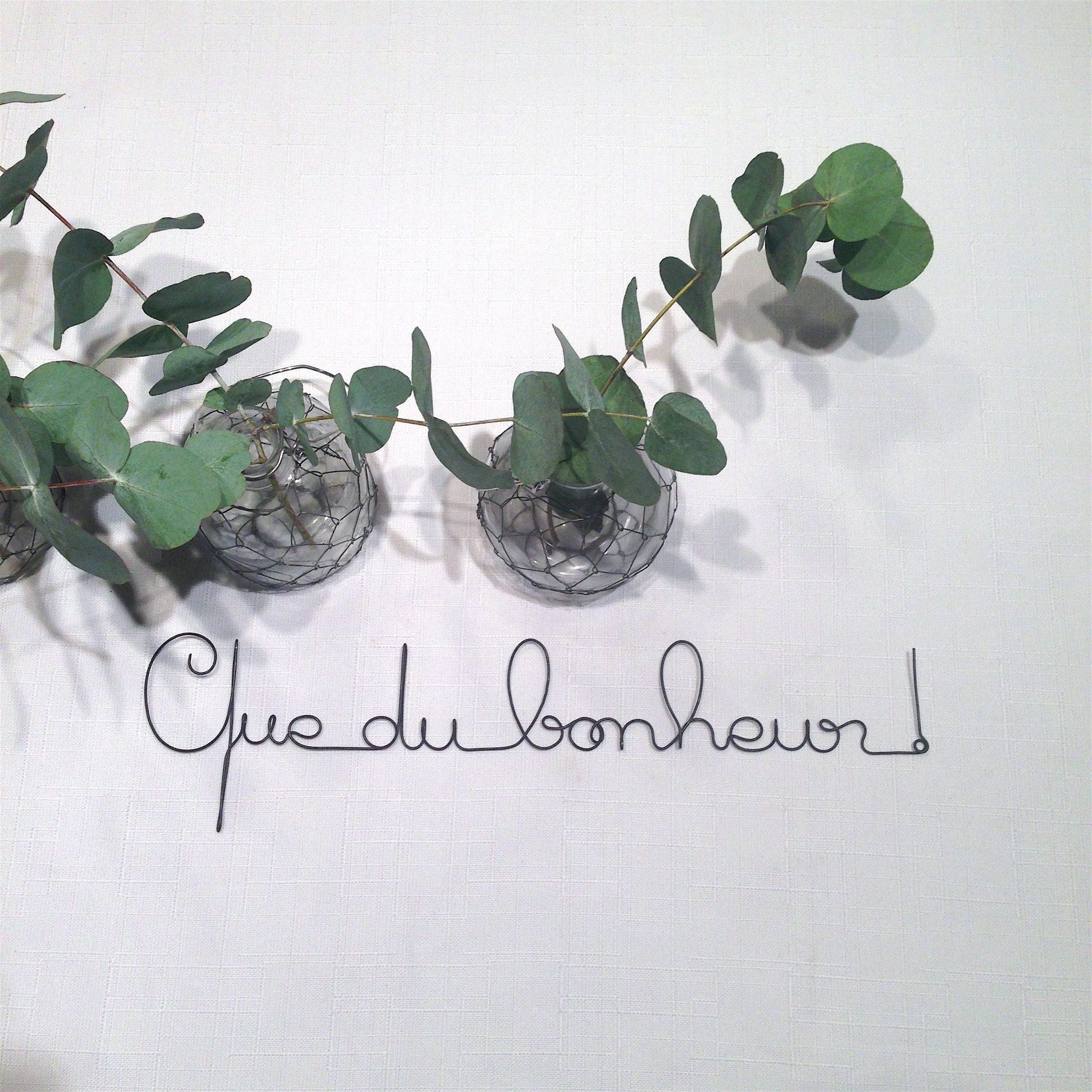 Ecriture Fil de Fer, Phrase Citation Décoration Murale Fer