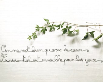 Writing wire Word wire Phrase wire Quote wire Wall decoration wire