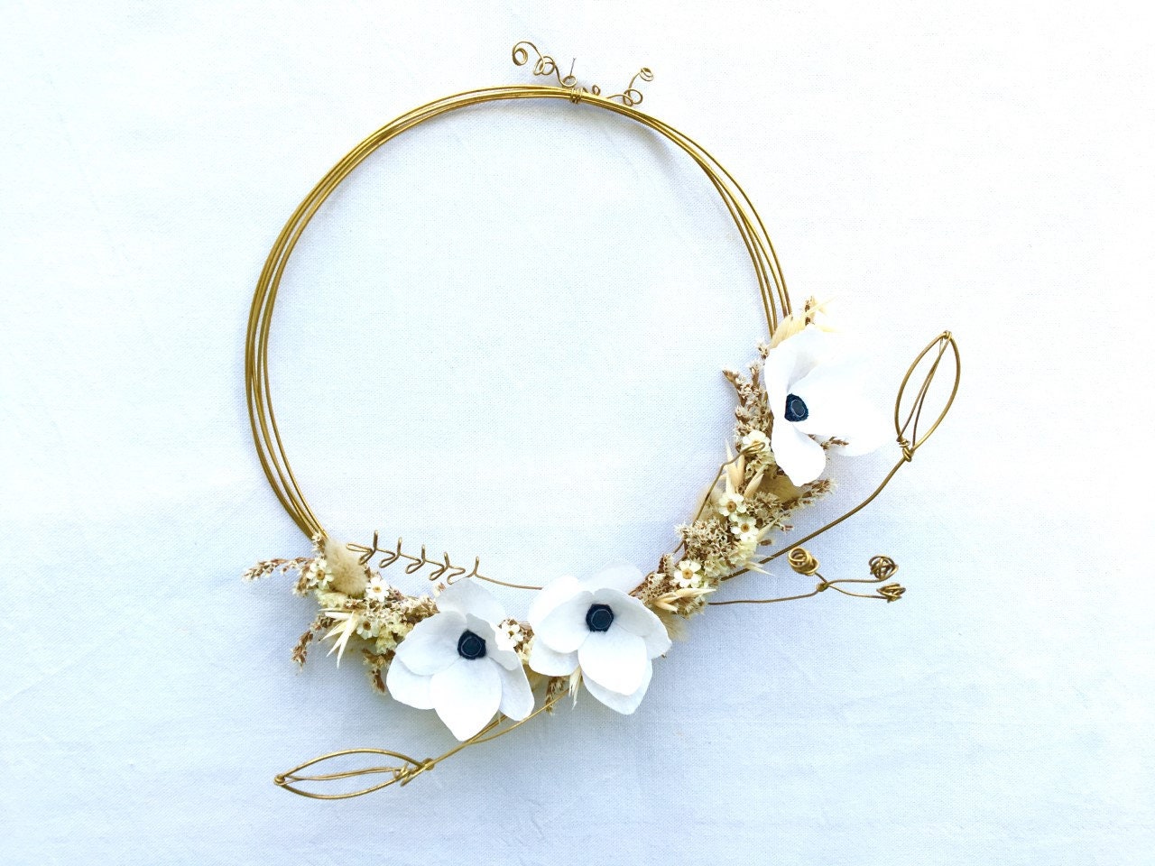 Couronne de Fleur Couronne Décorative Poétique en Papier