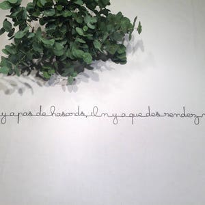 Writing wire, wire phrase, wire quote, wall decoration wire wire image 1