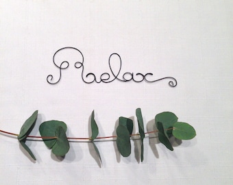 Wire word, wire writing, wire phrase, wire quote, wire wall decoration