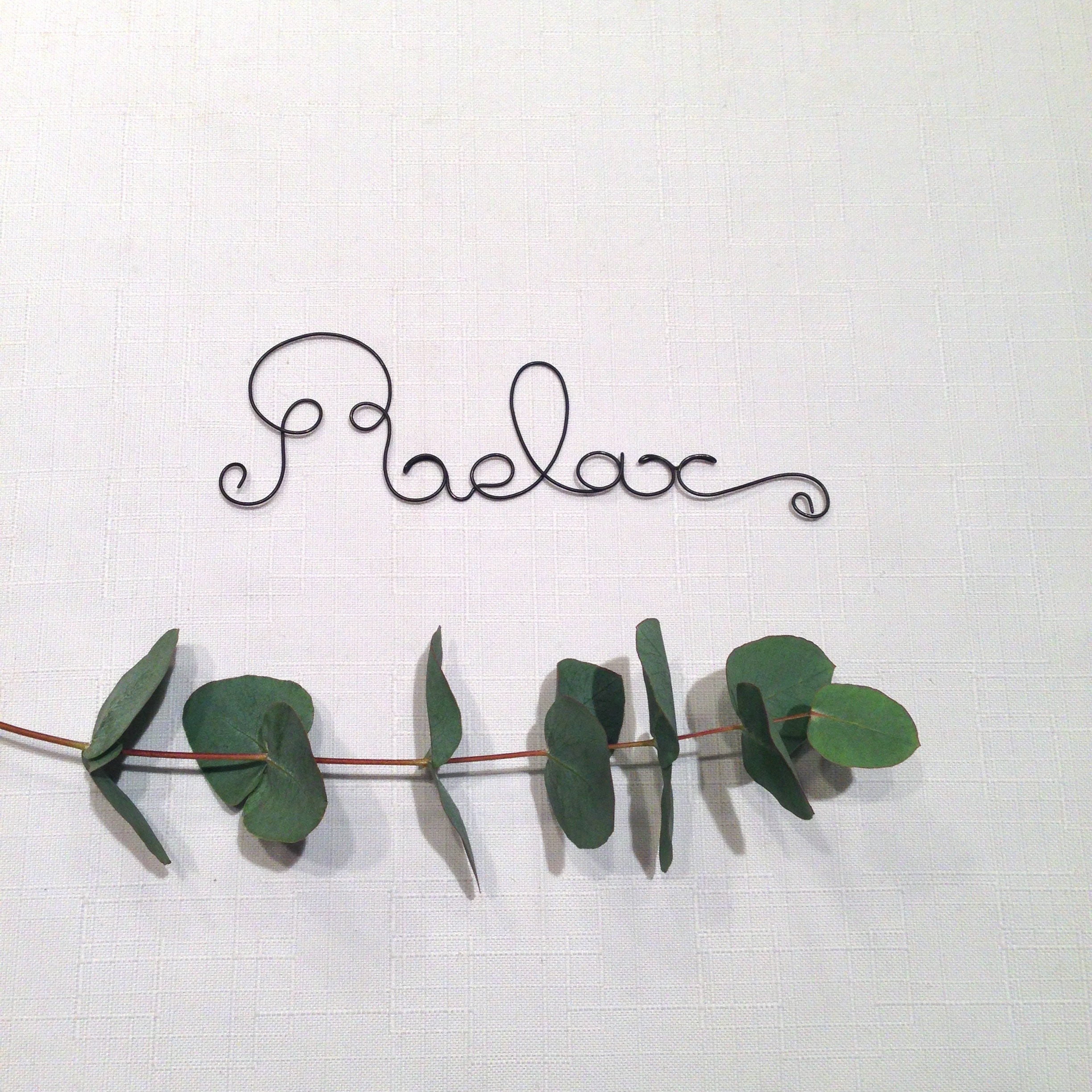 Mot Fil de Fer, Écriture Phrase Citation Décoration Murale Fer