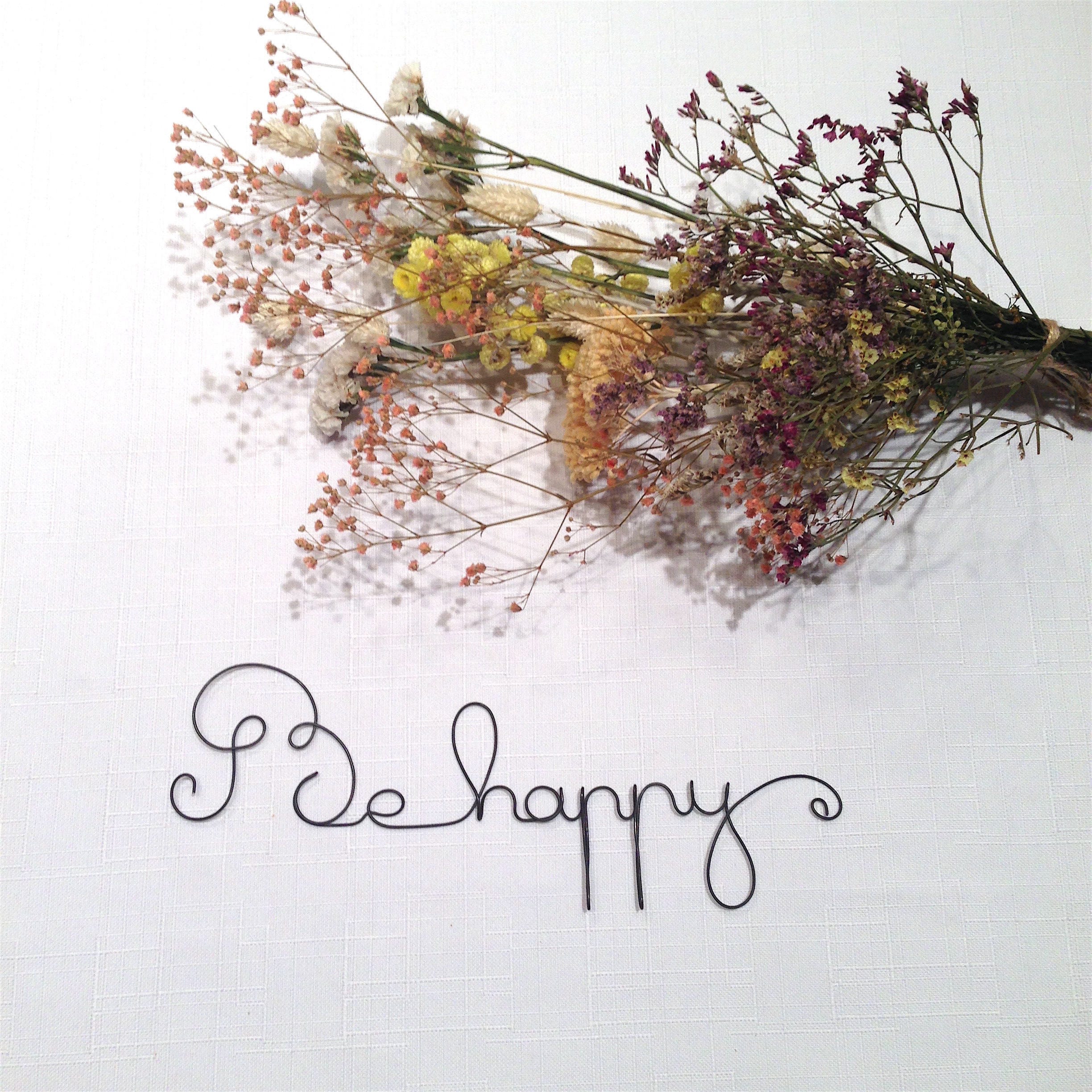 Ecriture Fil de Fer, Phrase Citation Décoration Murale Fer