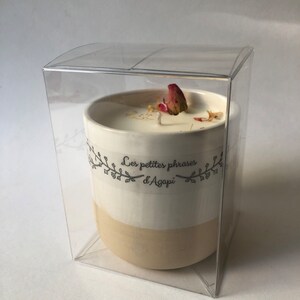 Bougie à message, bougie 3 en 1 : bougie gobelet en céramique réutilisable petit mot cadeau image 5