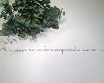 Writing wire, phrase wire, quote wire, wall decoration wire