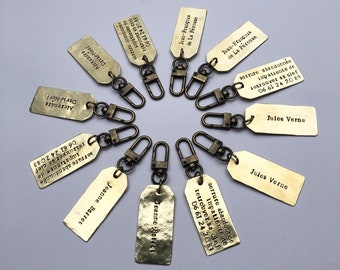 Personalized key ring, key ring with message, key ring with text, wink key ring, humorous key ring