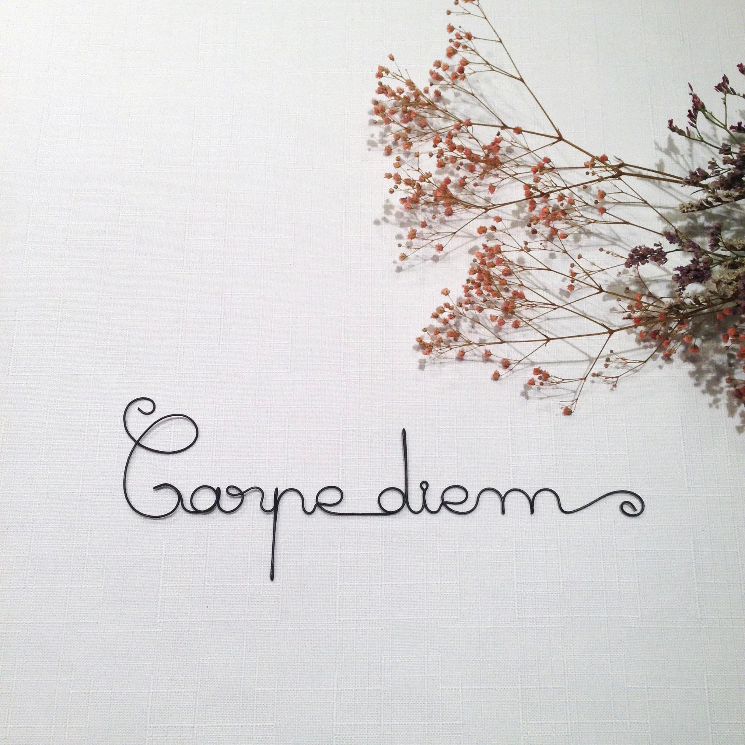 Mot Fil de Fer, Écriture Phrase Citation Décoration Murale Fer