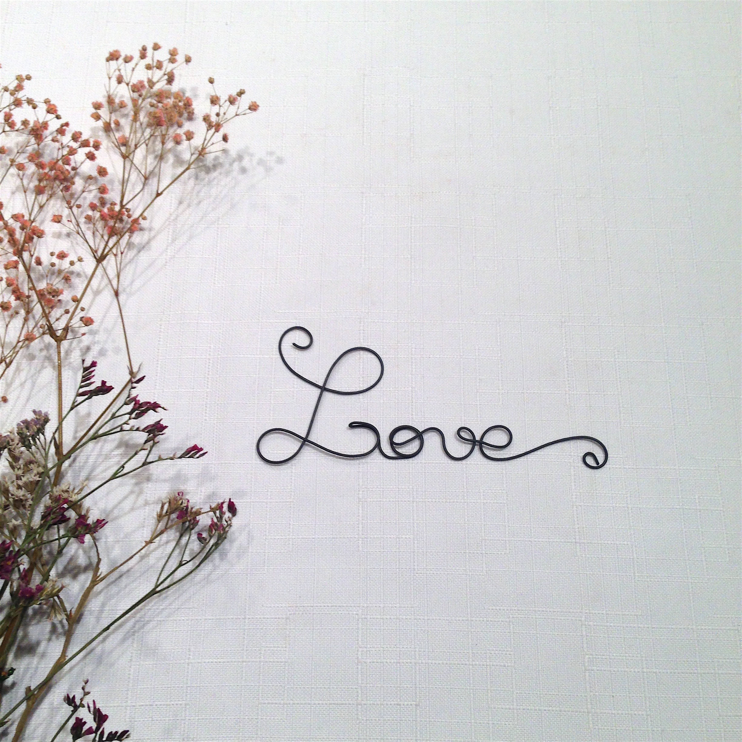 Mot Fil de Fer, Écriture Phrase Citation Décoration Murale Fer