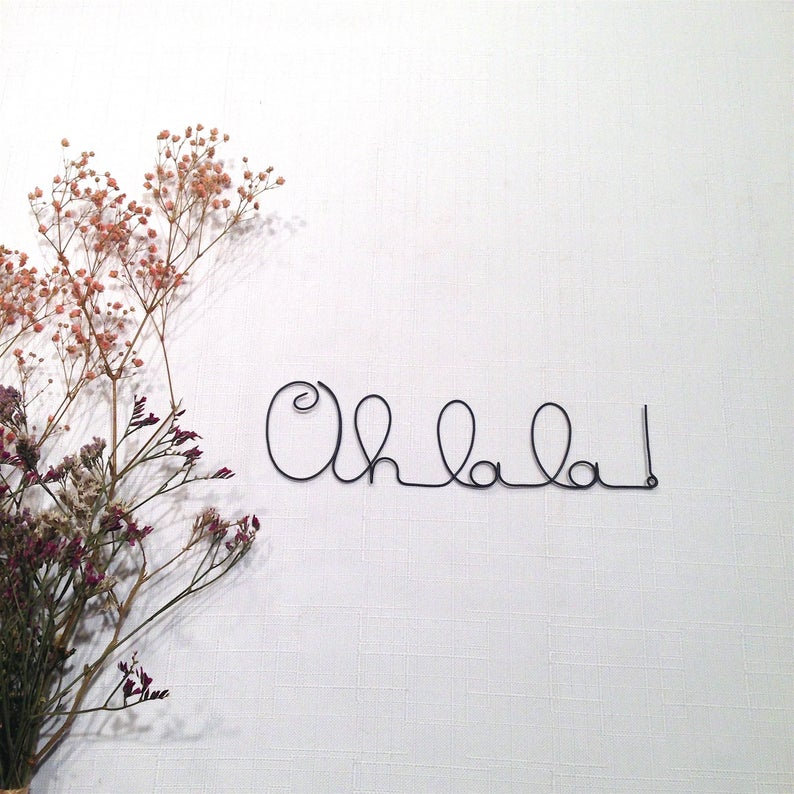 Ecriture Fil de Fer, Phrase Citation Décoration Murale Fer