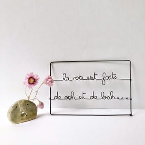 Wire postcard, message card, card with envelope, small wire note