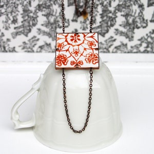 broken china necklace from vintage recycled plate
