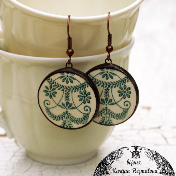 Broken China Earrings Etsy