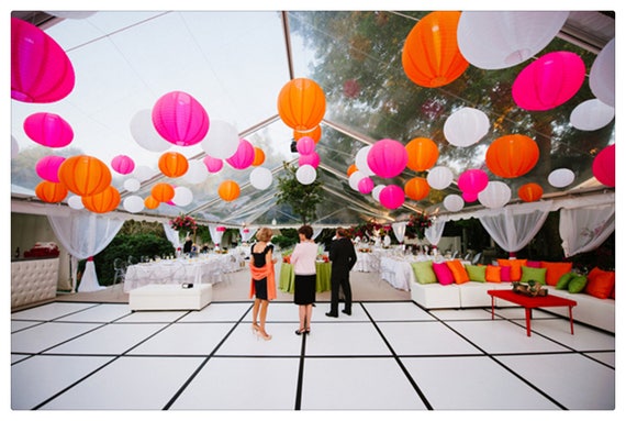 Multi coloured paper lanterns deals