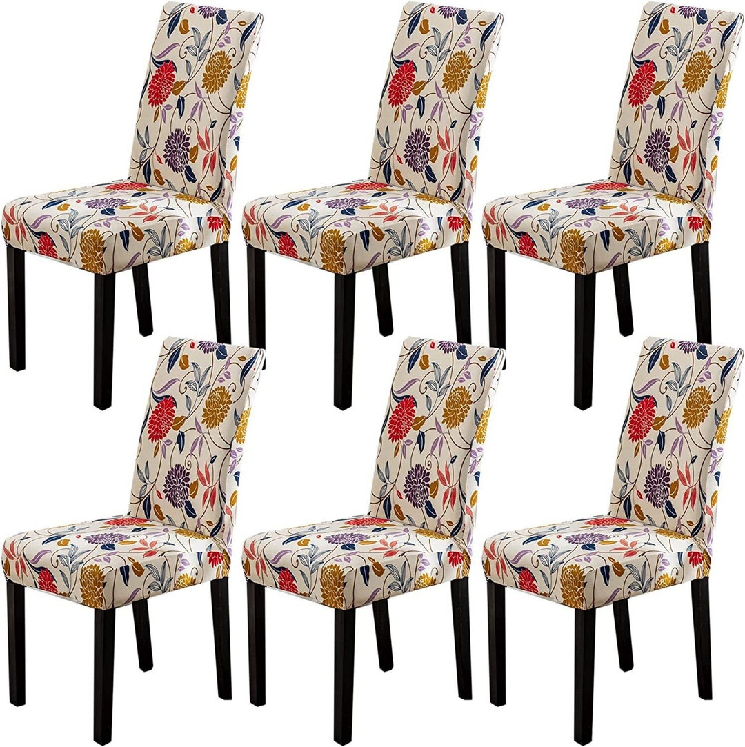 Stretch Removable Dining Chair Cover Home Seat Covers Slipcover flower
