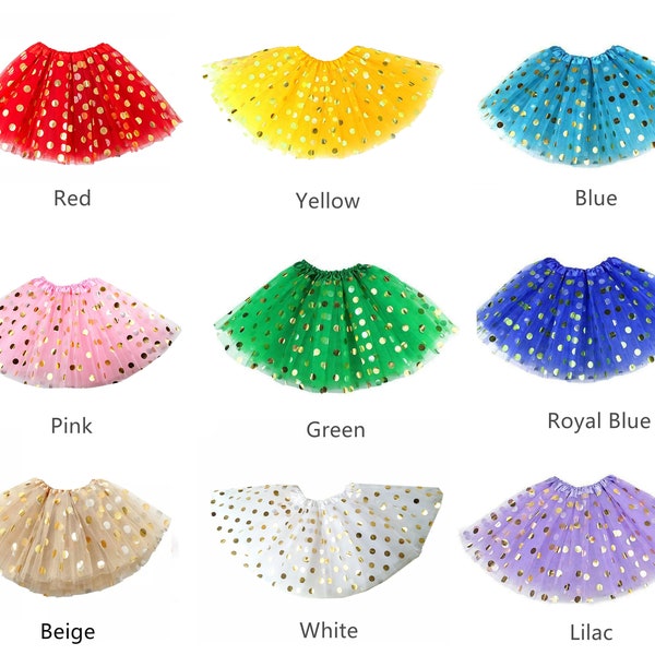 Lady Sparkling Polka Dot Women Girls Dancewear Ballerina Princess Tutu Skirts Fancy Dress Party