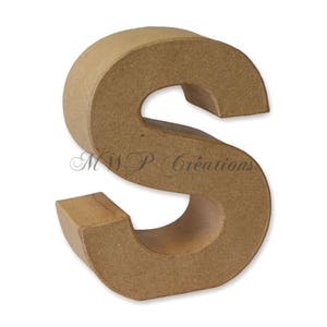 3D letter from "S" to "Z" (cardboard/paper mache) to customize