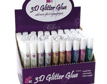 Tube 3D-Metallic-Glitzerkleber mit Spitze (10,5 ml)