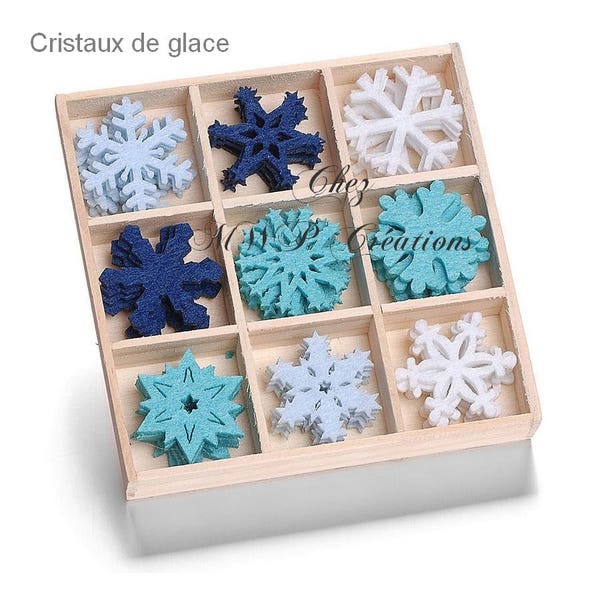 Boite petits ornements Feutrine - Noël et fin d'année (plusieurs assortiments disponibles)