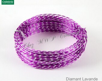 aluminium diamond wire 2mm x 30 metres Purple Lavender
