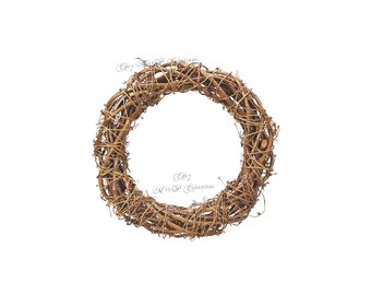 May include: A brown grapevine wreath, perfect for decorating for any occasion.
