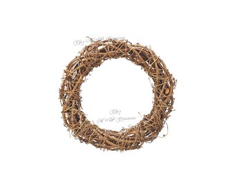 Couronne bois en sarment de vigne, diamètre 20 cm, 25 cm ou 30cm