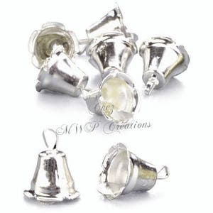 Clochettes en métal 1 cm, par 24 pièces Argent